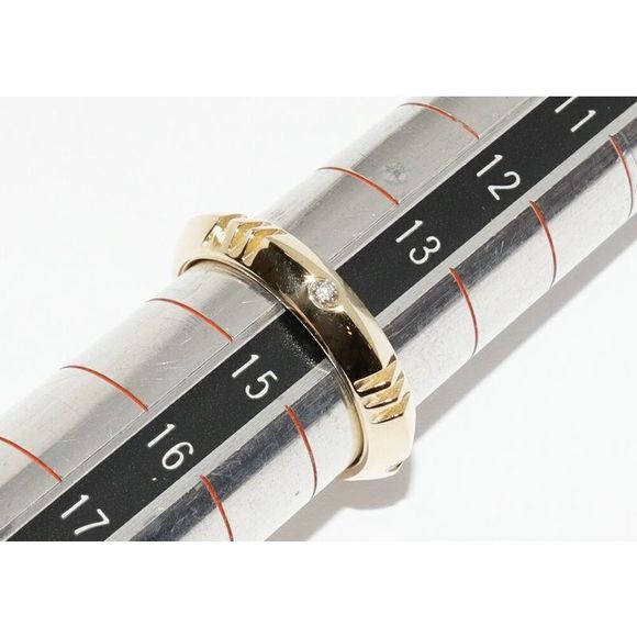 Tiffany & Co Ring 18K Yellow Gold 4P Diamonds (010ct) Atlas X Closed Narrow Ring - Picture 3 of 7